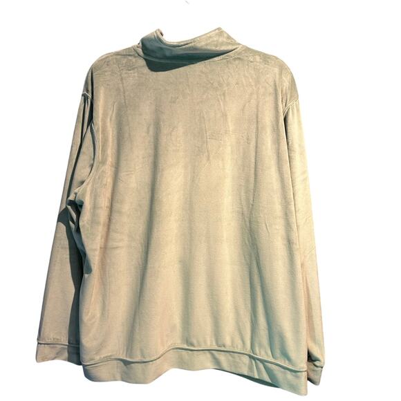 Athletic Works Pale Green Velour Zip up Jacket Size 2X Pockets Track Jacket Gym - Picture 2 of 7